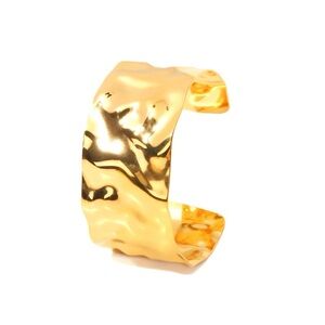 ✨CLEARANCE✨ 18K Gold or Silver PVD Plated Stainless Steel Wide Cuff Bracelet